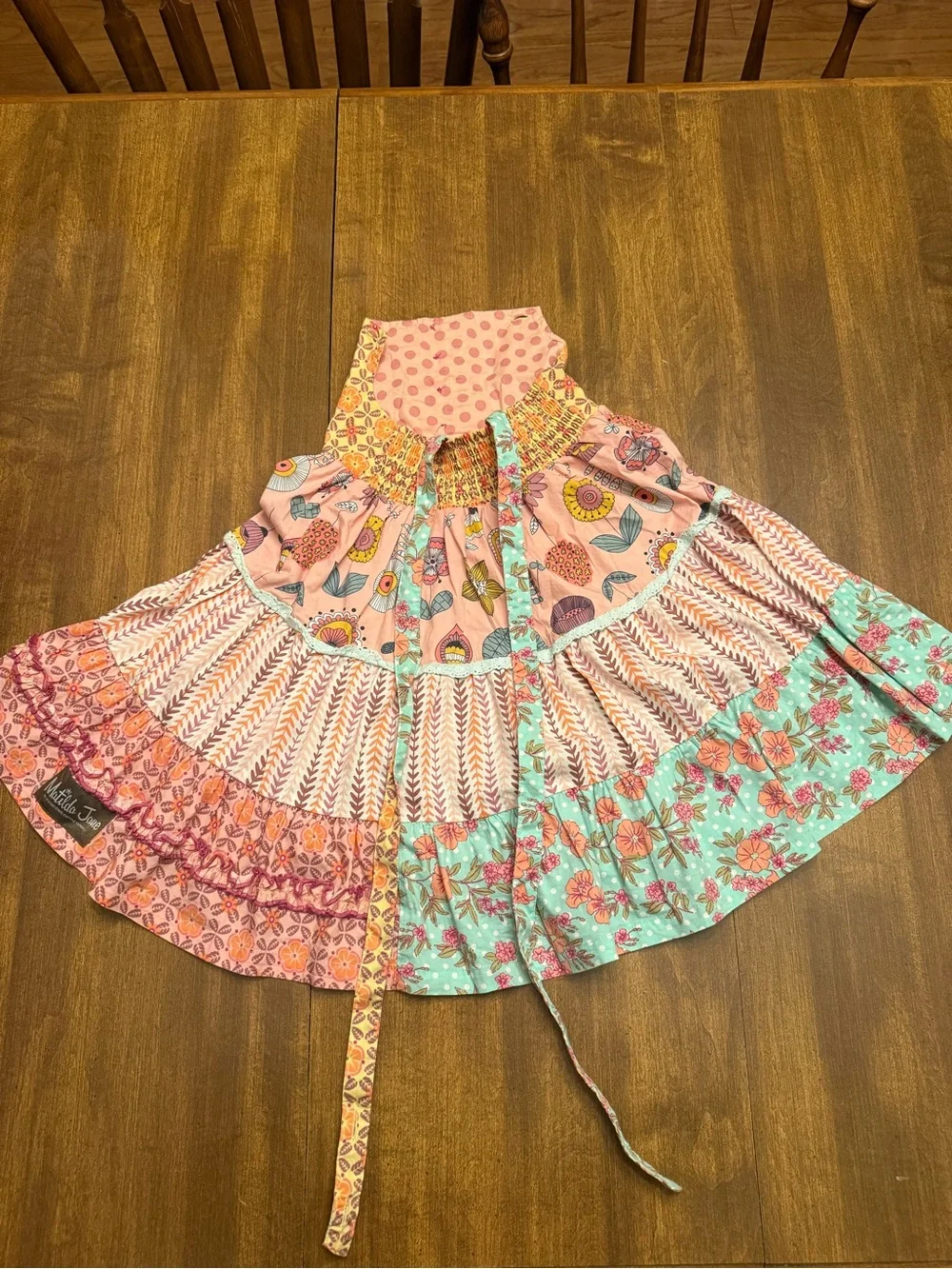 Matilda Jane Pink & Mint Floral Tiered Dress
